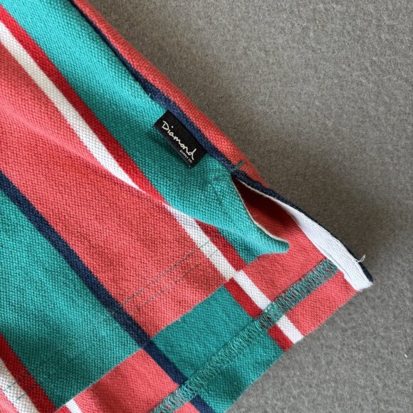 Diamond Supply Co Rugby Polo Shirt Embroidered Logo Mens M Skateboard Colourful - Picture 4 of 14